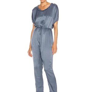 RAQUEL ALLEGRA - 0 - Blue Jumpsuit with Pockets